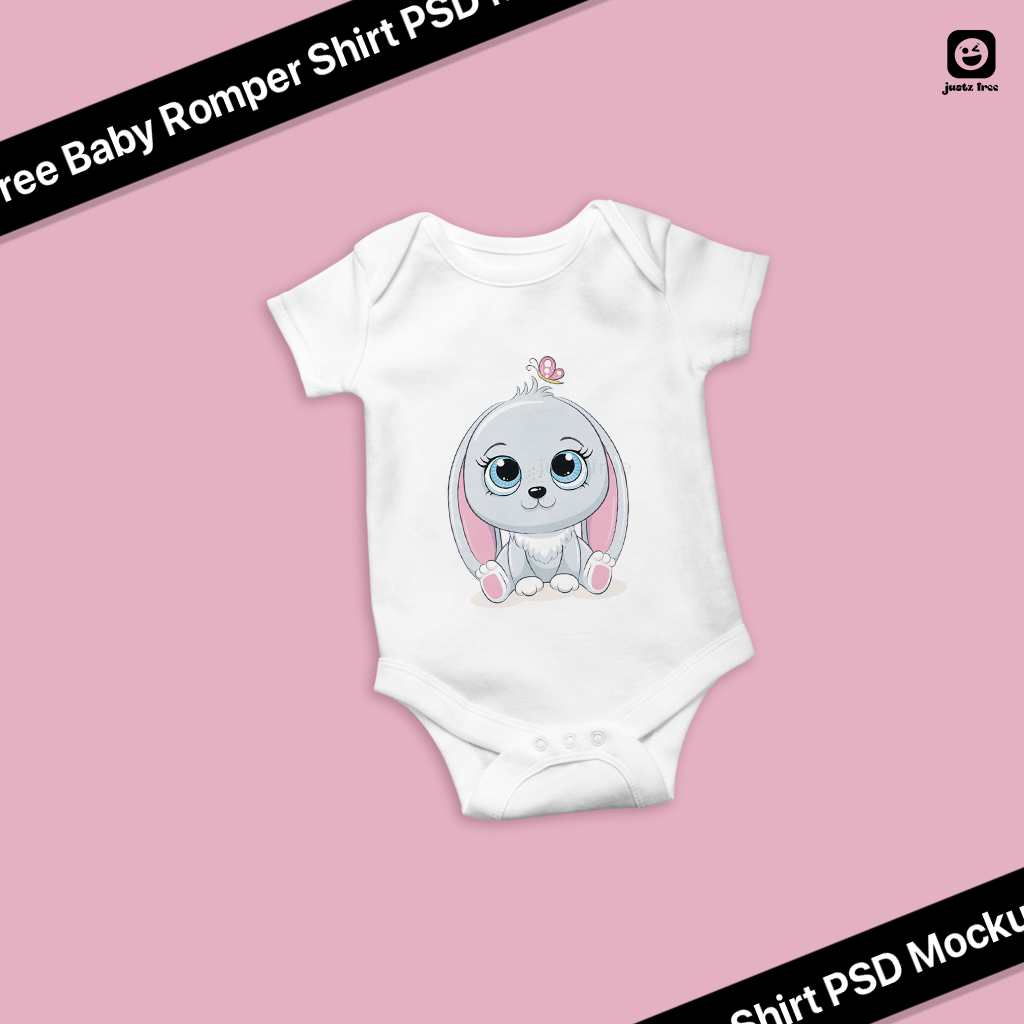 2. Free Baby Romper Shirt PSD Mockup - justzfree