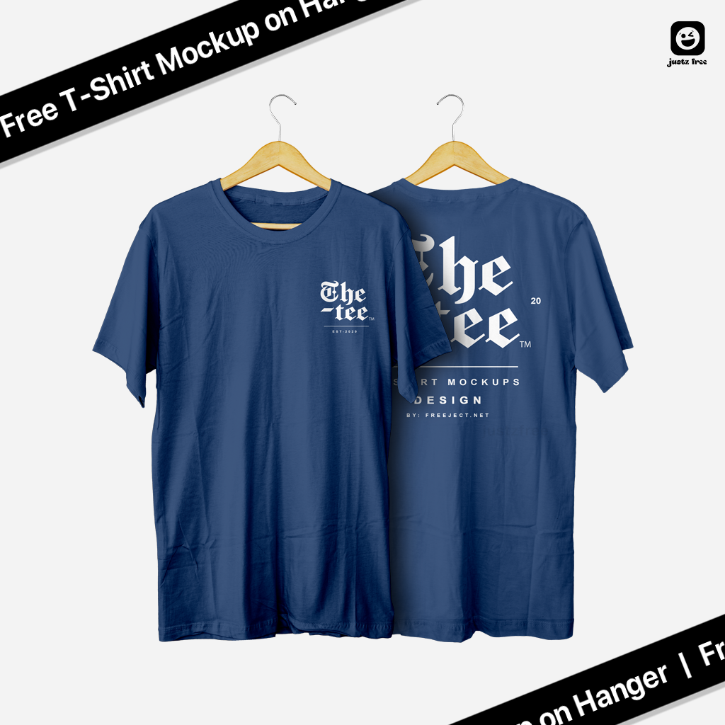 Free T-Shirt Mockup on Hanger - justzfree.com