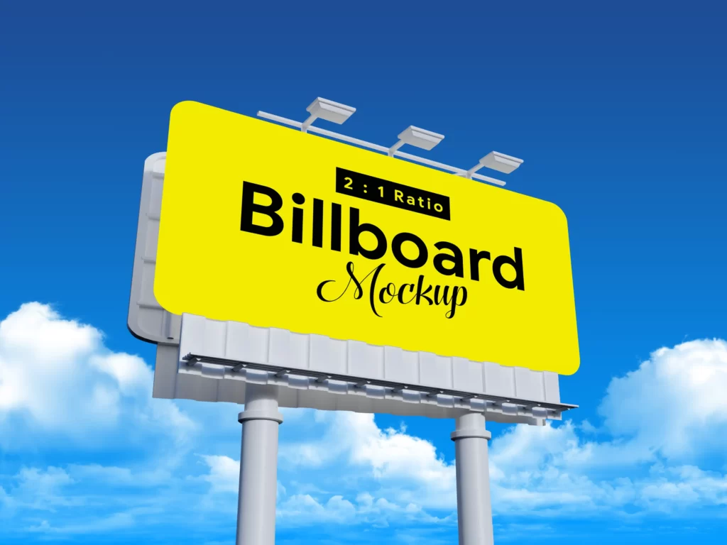 Rounded Corners Billboard Mockup billboard mockup