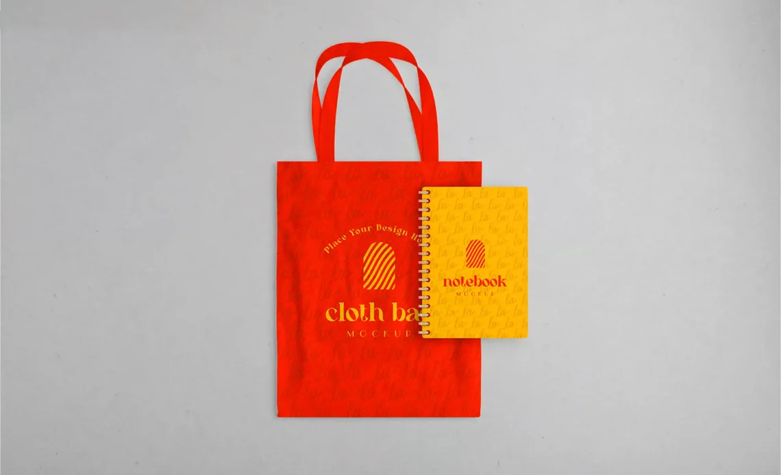 Free Cloth Bag-Tote Bag PSD Mockup