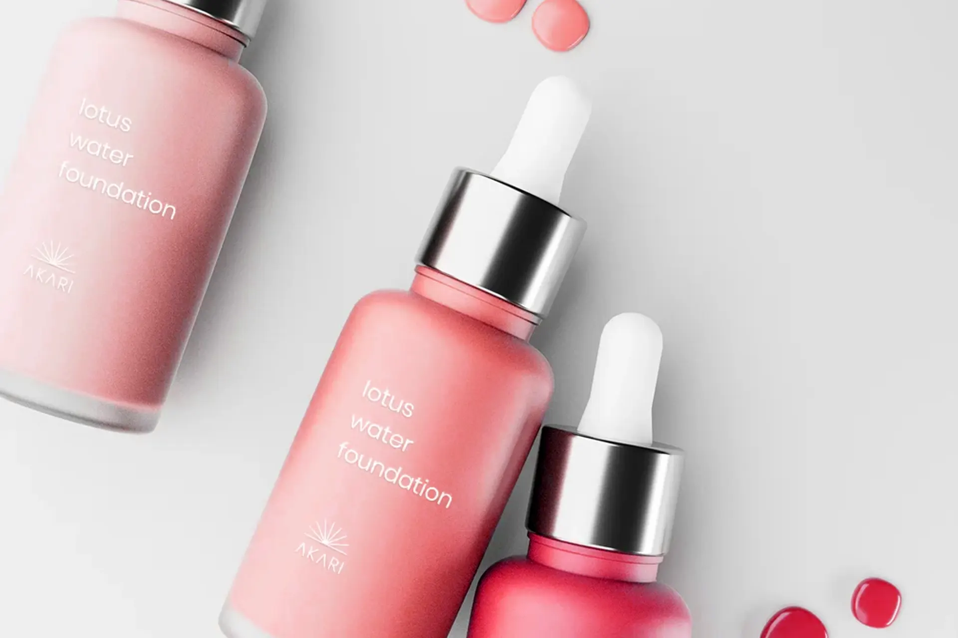 Free Cosmetics Foundation Bottle Mockup