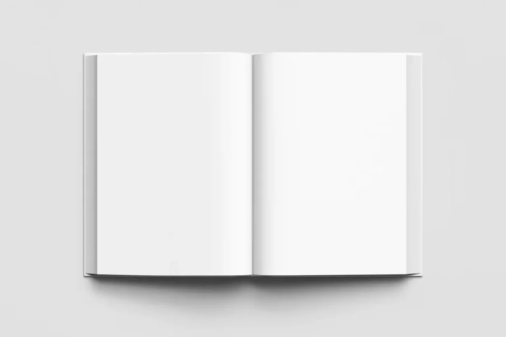 Free Top View Book PSD Mockup