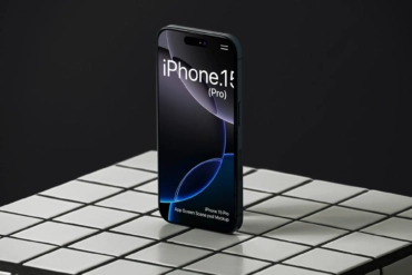 Free iPhone 15 Pro PSD Mockup Template Scene