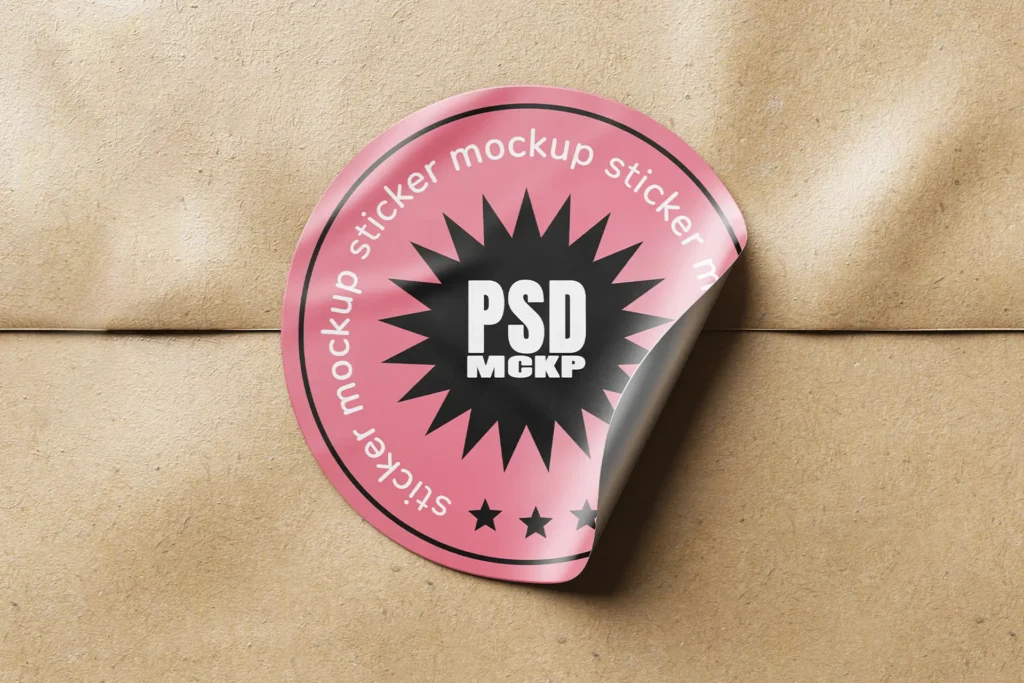 Round stickers Mockups
