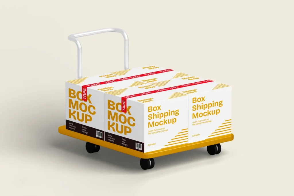 Shipping Boxes mockups