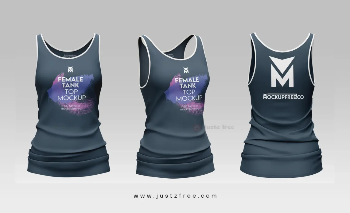 Free Tank Top Mockup PSD for Realistic Apparel Design