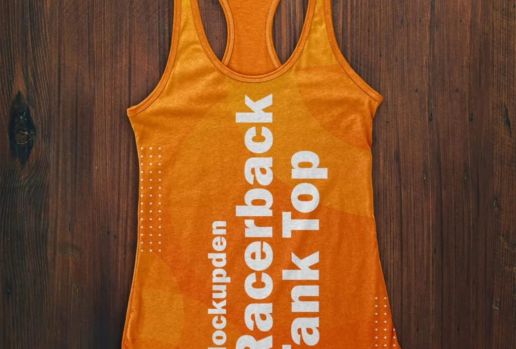 Free Racerback Tank Top Mockup PSD Template for Branding