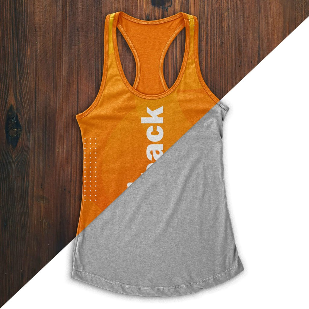 Free Racerback Tank Top Mockup PSD Template for Branding