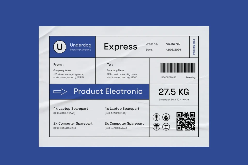 Shipping labels Mockups