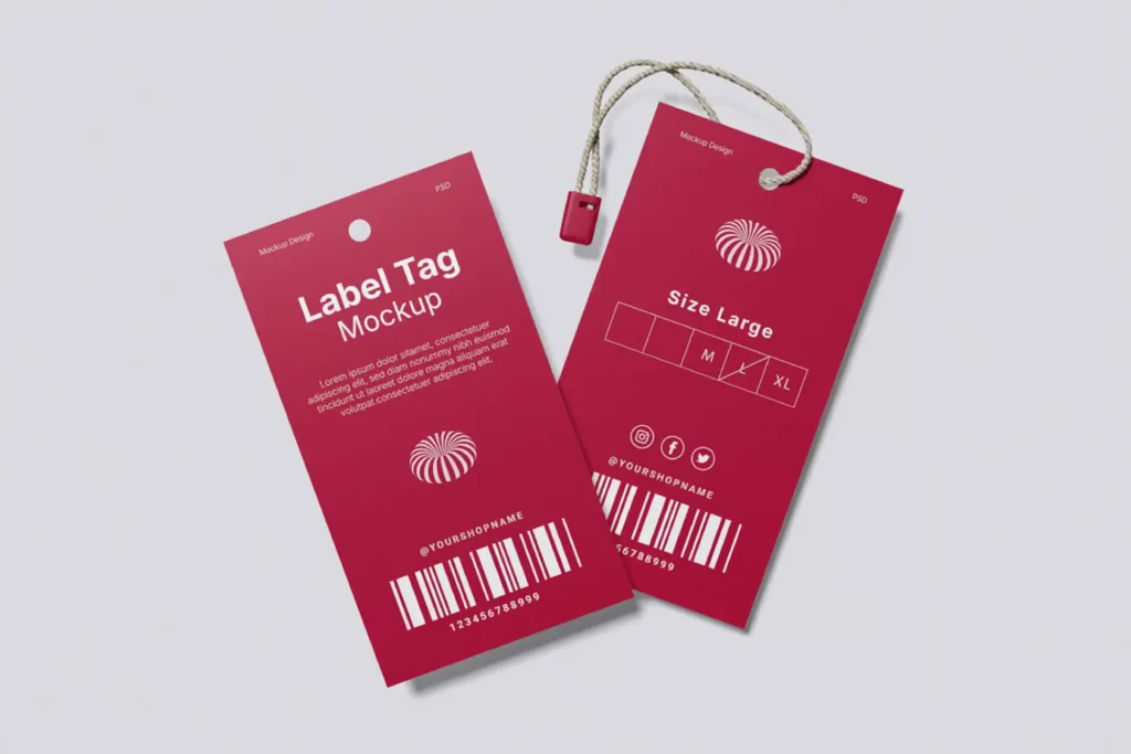 Product tags Mockups