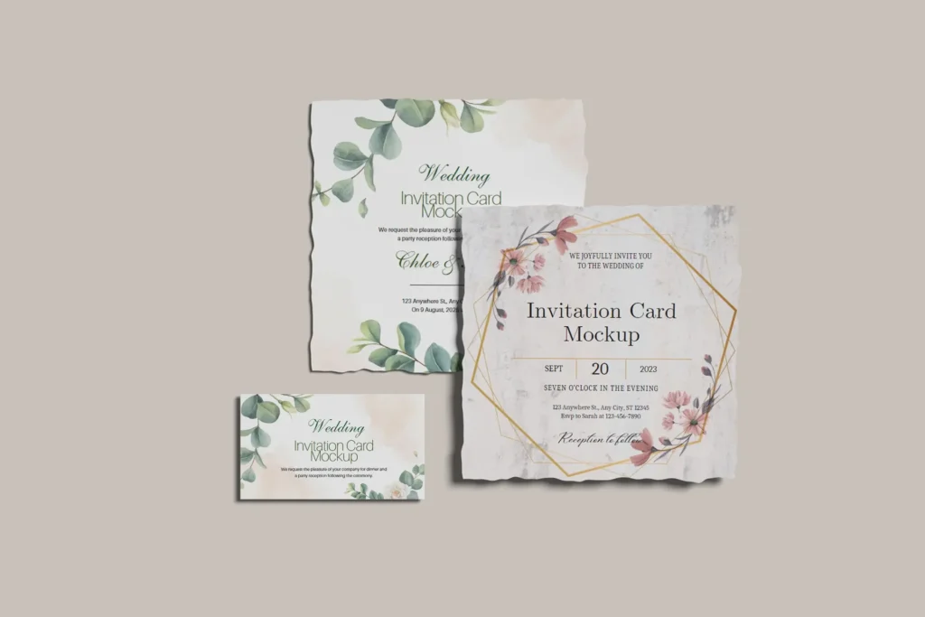 Invitations mockups